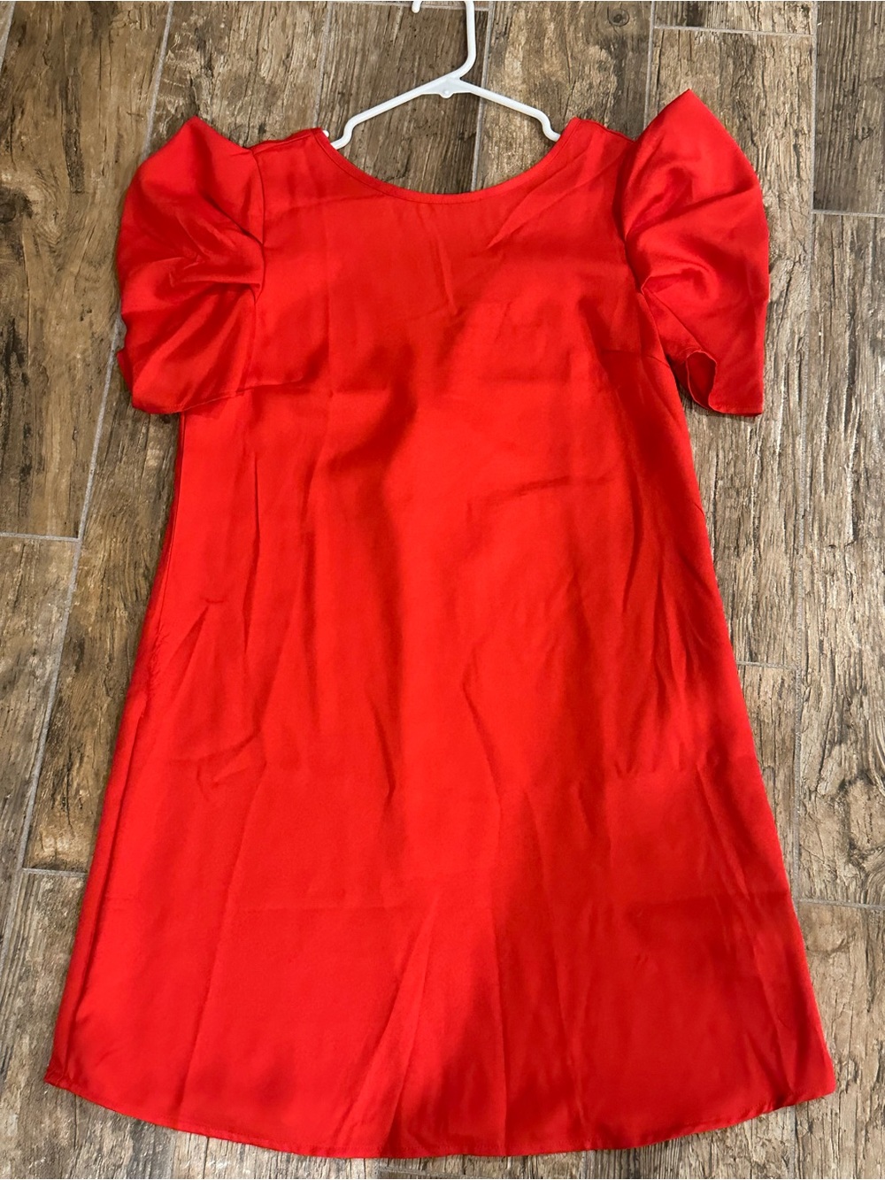 NWOT SHEIN Red Puff Sleeve A-Line Women’s Dress